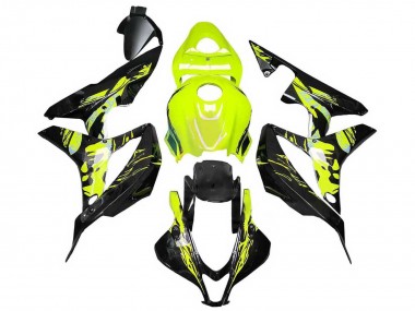 Honda CBR600RR Motorrad Verkleidung 2007-2008 - Gelb Glanzendes Schwarz