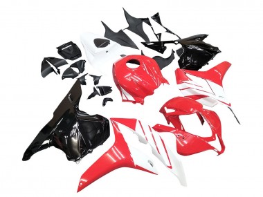 Honda CBR600RR Motorrad Verkleidung Kit 2009-2012 - Weiss Rot Glanzendes Schwarz