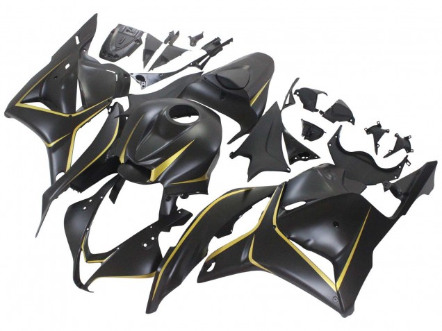 Honda CBR600RR Motorrad Verkleidung 2009-2012 - Matt Schwarz Gold