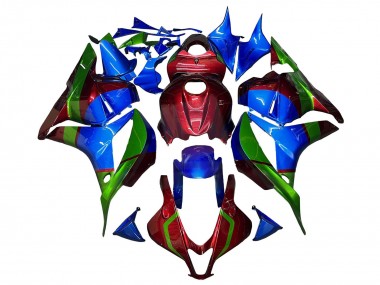 Honda CBR600RR Motorrad Verkleidung 2009-2012 - Blau Rot Grun