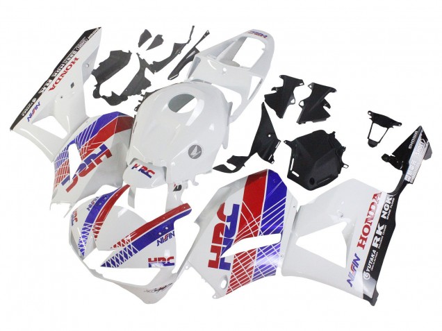 Honda CBR600RR Motorrad Verkleidung 2013-2023 - Weiss Rot Blau HRC