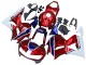 Honda CBR600RR Motorrad Verkleidung 2013-2023 - Weiss Rot Blau HRC