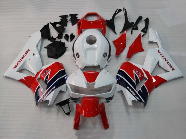 Honda CBR600RR Motorrad Verkleidung 2013-2023 - Weiss Rot Dunkel Blau HRC