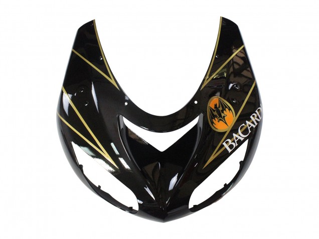Kawasaki ZX10R Motorrad Verkleidung 2006-2007 - Schwarz Rot Gold BACARDI