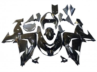 Kawasaki ZX10R Motorrad Verkleidung 2006-2007 - Glanzendes Schwarz
