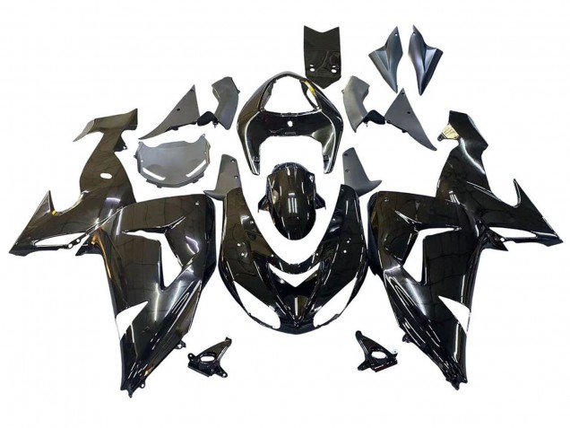Kawasaki ZX10R Motorrad Verkleidung 2006-2007 - Glanzendes Schwarz