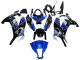 Kawasaki ZX10R Motorrad Verkleidung 2011-2015 - Blau Weiss Glanzendes Schwarz