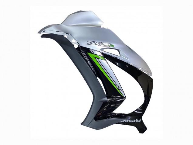 Kawasaki ZX10R Motorrad Verkleidung 2016-2020 - Silber Grun Schwarz