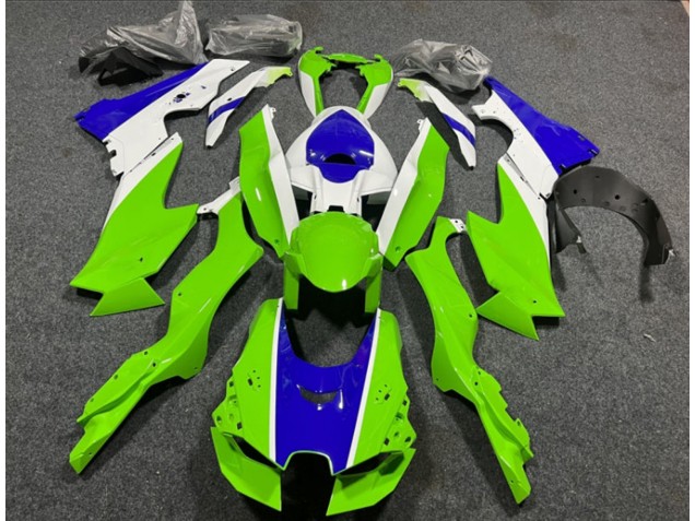 Kawasaki ZX10R Motorrad Verkleidung 2021-2026 - Weiss Grun Blau