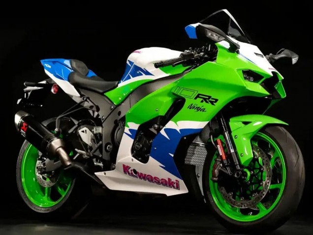 Kawasaki ZX10R Motorrad Verkleidung 2021-2026 - Weiss Grun Blau Schwarz