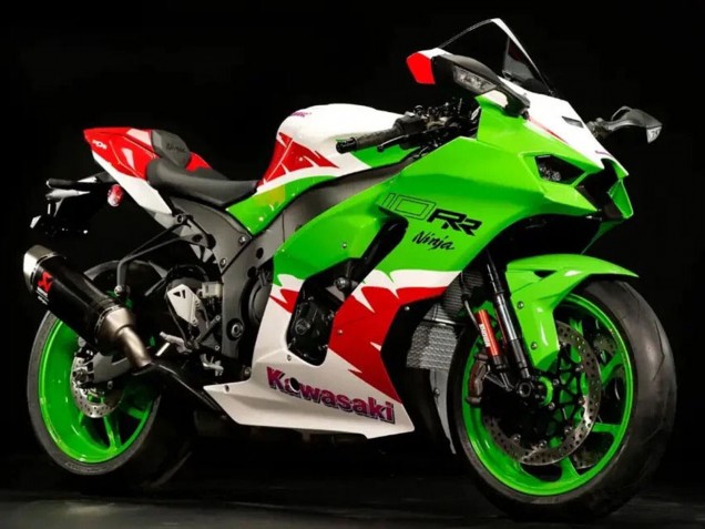 Kawasaki ZX10R Motorrad Verkleidung 2021-2026 - Weiss Grun Rot