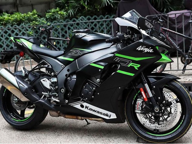 Kawasaki ZX10R Motorrad Verkleidung 2021-2026 - Schwarz Grun Weiss