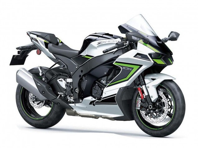Kawasaki ZX10R Motorrad Verkleidung 2021-2025 - Silber Grau Grun Schwarz