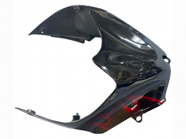 Kawasaki ZX14R ZZR1400 Motorrad Verkleidung Kit 2006-2011 - Glanzendes Schwarz Rot Flamme