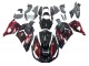 Kawasaki ZX14R ZZR1400 Motorrad Verkleidung Kit 2006-2011 - Glanzendes Schwarz Rot Flamme