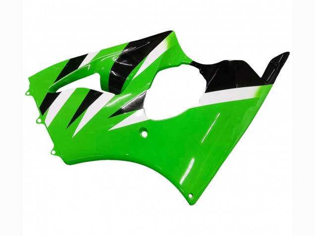Kawasaki ZX6R Motorrad Verkleidung 2000-2002 - Grun Weiss Schwarz