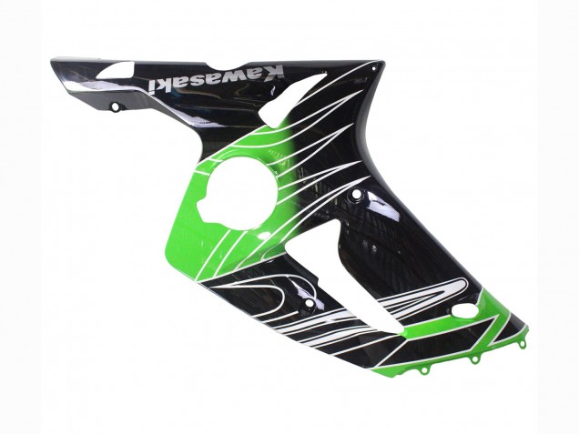 Kawasaki ZX6R Motorrad Verkleidung 2003-2004 - Grun Weiss Schwarz