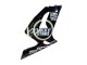 Kawasaki ZX6R Motorrad Verkleidung 2003-2004 - Glanzendes Schwarz Weiss Motul Lucky Strike