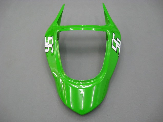 Kawasaki ZX6R Motorrad Verkleidung 2003-2004 - Grun Weiss Schwarz Elf Bridgestone