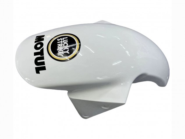 Kawasaki ZX6R Motorrad Verkleidung 2003-2004 - Weiss Schwarz Motul Lucky Strike