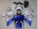 Kawasaki ZX6R Motorrad Verkleidung 2003-2004 - Weiss Blau Rot Fiat