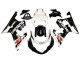 Suzuki GSXR1000 Motorrad Verkleidung 2000-2002 - Weiss Glanzendes Schwarz Rot