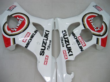 Suzuki GSXR 1000 Motorrad Verkleidung 2003-2004 - Weiss Rot Motul Lucky Strike
