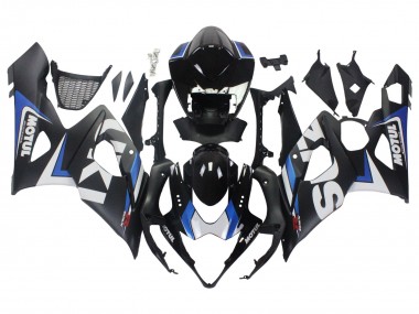 Suzuki GSXR 1000 Motorrad Verkleidung 2005-2006 - Schwarz Blau Weiss Motul