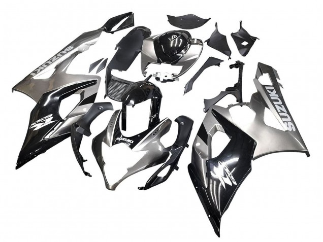 Suzuki GSXR 1000 Motorrad Verkleidung 2005-2006 - Glanzendes Schwarz Grau