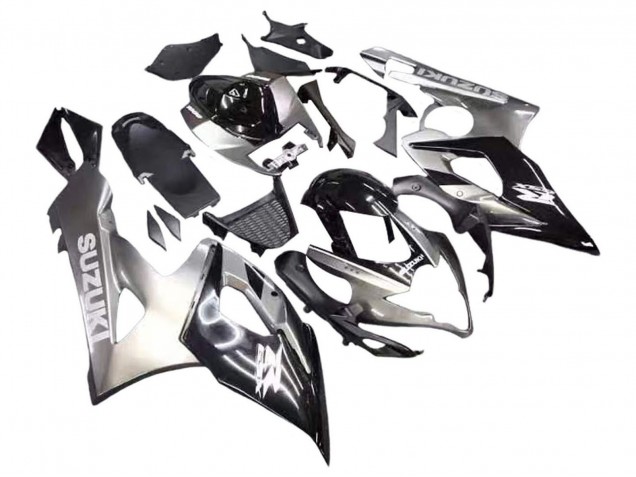 Suzuki GSXR 1000 Motorrad Verkleidung 2005-2006 - Glanzendes Schwarz Grau