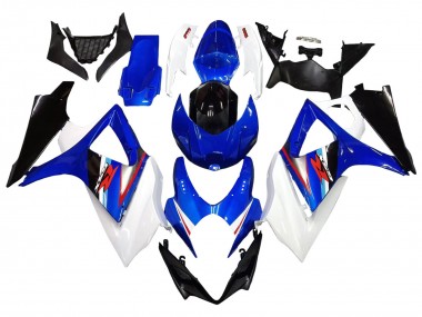 Suzuki GSXR 1000 Motorrad Verkleidung 2007-2008 - Weiss Blau Schwarz Rot