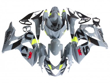 Suzuki GSXR 1000 Motorrad Verkleidung 2009-2016 - Grau Neon Gelb Schwarz Motul