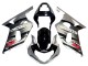 Suzuki GSXR 600 / GSXR 750 Motorrad Verkleidung 2001-2003 - Silber Glanzendes Schwarz Rot