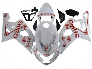 Suzuki GSXR 600 / GSXR 750 Motorrad Verkleidung 2001-2003 - Weiss Rot Shiro