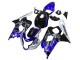 Suzuki GSXR 600 / GSXR 750 Motorrad Verkleidung 2004-2005 - Weiss Blau Schwarz Corona Motul