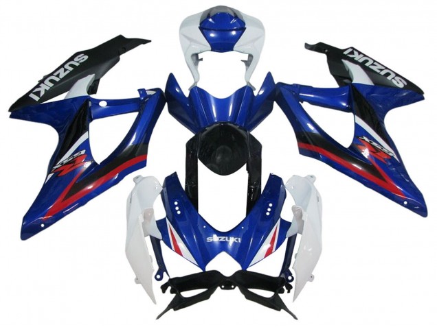 Suzuki GSXR 600 / GSXR 750 Motorrad Verkleidung 2006-2007 - Weiss Blau Rot Schwarz