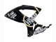 Suzuki GSXR 600 / GSXR 750 Motorrad Verkleidung 2006-2007 - Glanzendes Schwarz Weiss Motul Lucky Strike