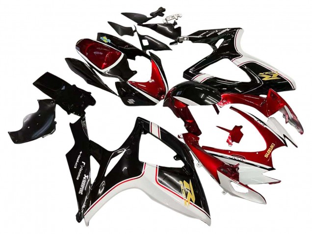 Suzuki GSXR 600 / GSXR 750 Motorrad Verkleidung 2006-2007 - Rot Weiss Schwarz Gelb