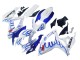 Suzuki GSXR 600 / GSXR 750 Motorrad Verkleidung 2006-2007 - Weiss Blau Flamme