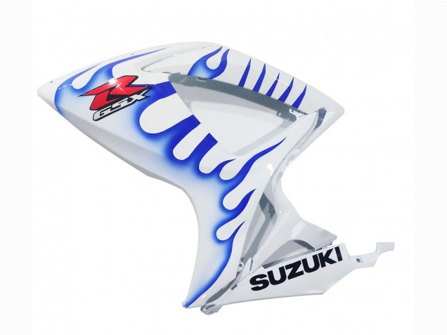Suzuki GSXR 600 / GSXR 750 Motorrad Verkleidung 2006-2007 - Weiss Blau Flamme
