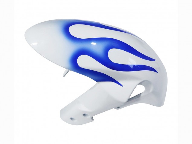 Suzuki GSXR 600 / GSXR 750 Motorrad Verkleidung 2006-2007 - Weiss Blau Flamme