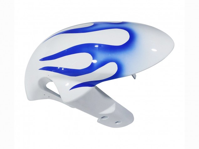 Suzuki GSXR 600 / GSXR 750 Motorrad Verkleidung 2006-2007 - Weiss Blau Flamme