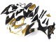 Suzuki GSXR 600 / GSXR 750 Motorrad Verkleidung 2008-2010 - Matt Schwarz Weiss Gold