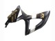 Suzuki GSXR 600 / GSXR 750 Motorrad Verkleidung 2008-2010 - Matt Schwarz Weiss Gold