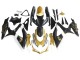 Suzuki GSXR 600 / GSXR 750 Motorrad Verkleidung 2008-2010 - Matt Schwarz Weiss Gold