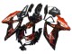 Suzuki GSXR 600 / GSXR 750 Motorrad Verkleidung 2008-2010 - Glanzendes Schwarz Orange Flamme