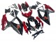 Suzuki GSXR 600 / GSXR 750 Motorrad Verkleidung 2008-2010 - Rot Glanzendes Schwarz