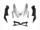Suzuki GSXR 600 / GSXR 750 Motorrad Verkleidung 2008-2010 - Silber Matt Schwarz