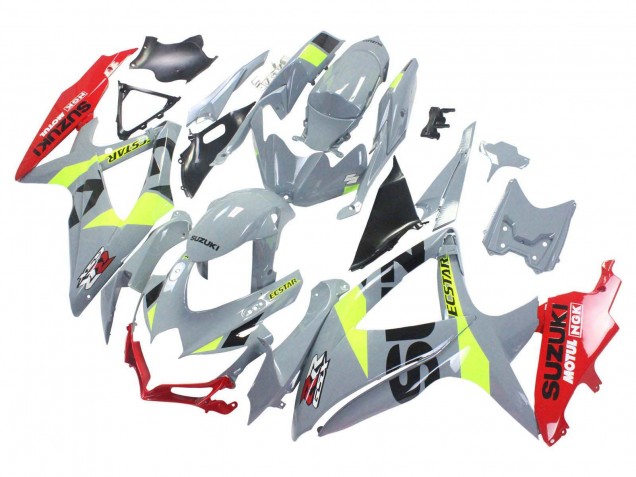 Suzuki GSXR 600 / GSXR 750 Motorrad Verkleidung 2008-2010 - Grau Gelb Rot