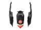 Suzuki GSXR 600 / GSXR 750 Motorrad Verkleidung 2008-2010 - Glanzendes Schwarz Rot Weiss Motul Lucky Strike